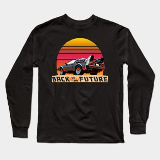 Back to the 80s Delorean Long Sleeve T-Shirt